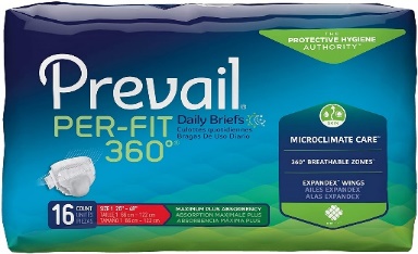 Prevail Per-fit 360 Medium Adult Brief  